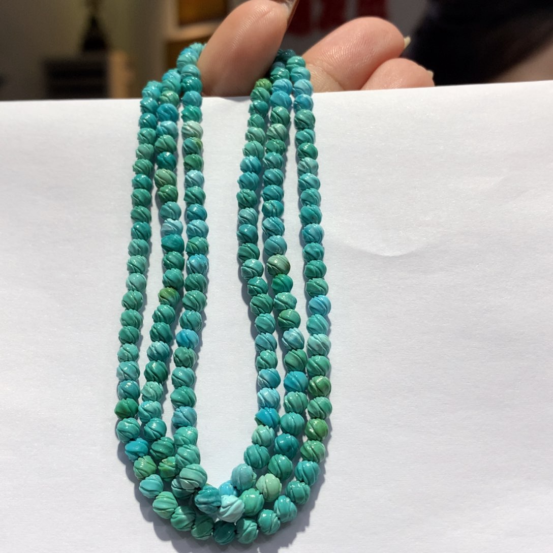 未镶嵌绿松石长链