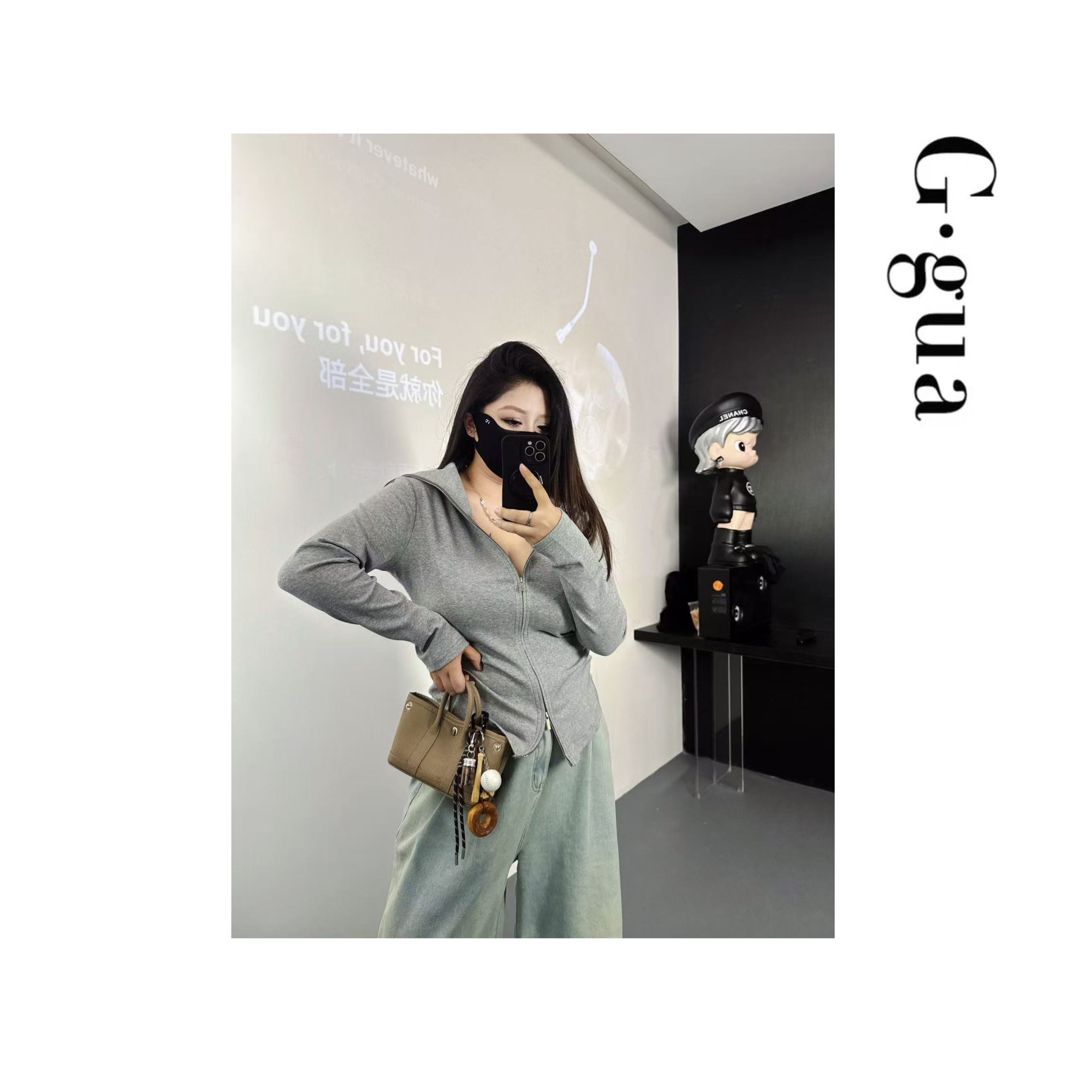 【张_Ggua】大码美式短款设计感海军领修身显瘦百搭T恤女通勤穿搭