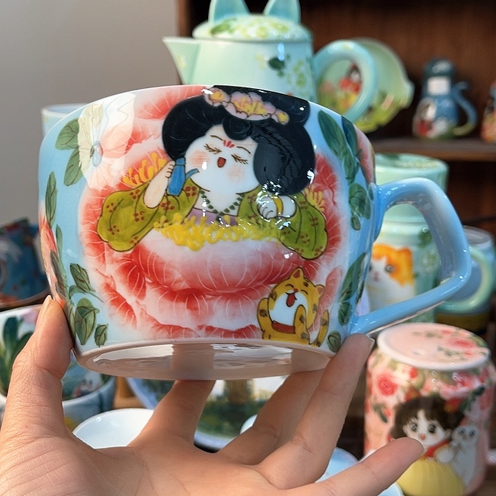 陶景德镇釉下手绘陶瓷 