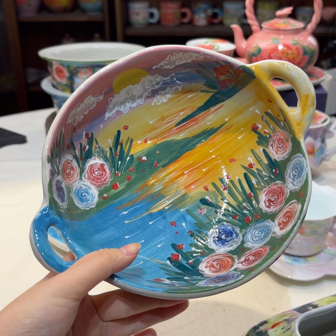 景德镇手绘高温釉下彩陶瓷茶具