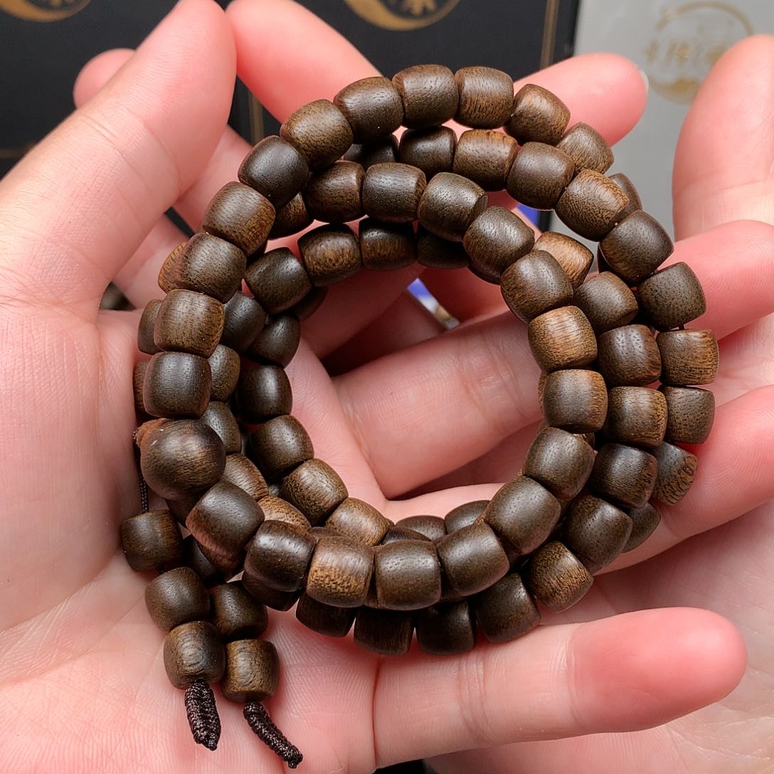 沉香手串越南芽庄白棋楠0.8