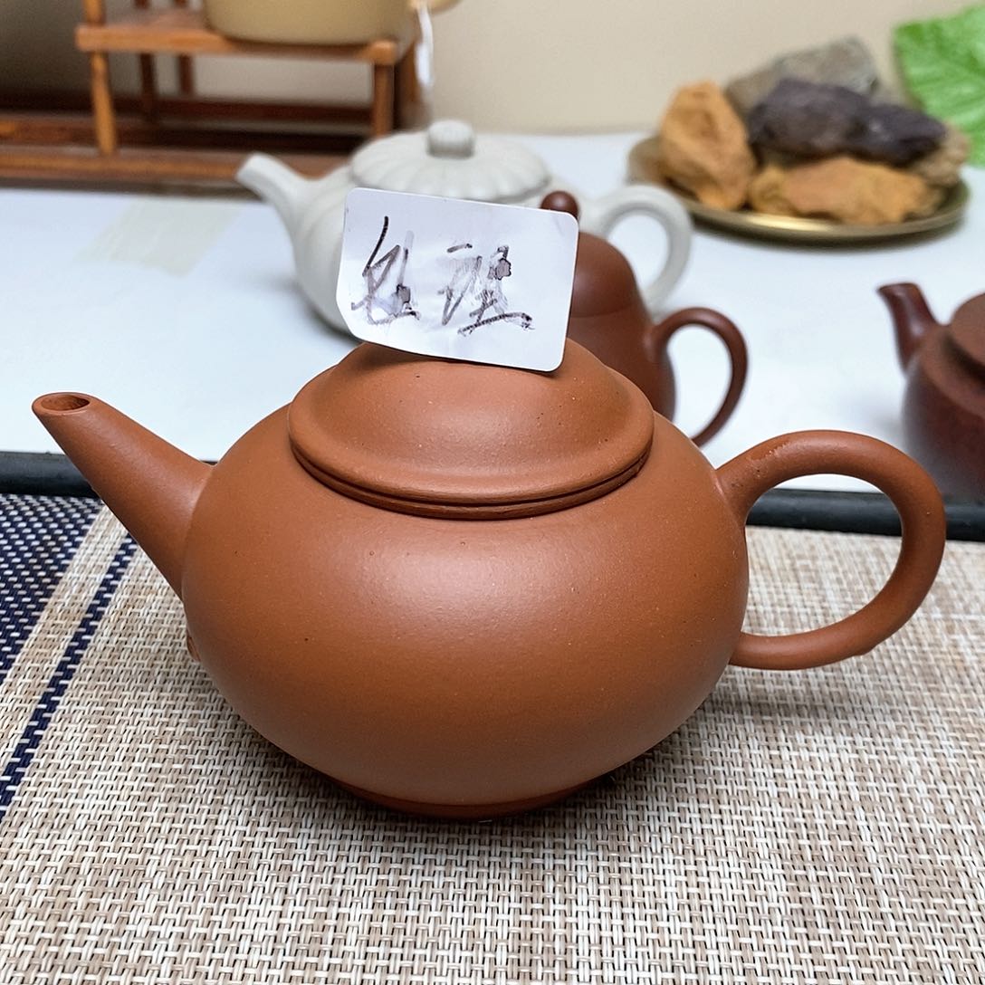紫砂茶壶160毫升黄龙山大红泥
