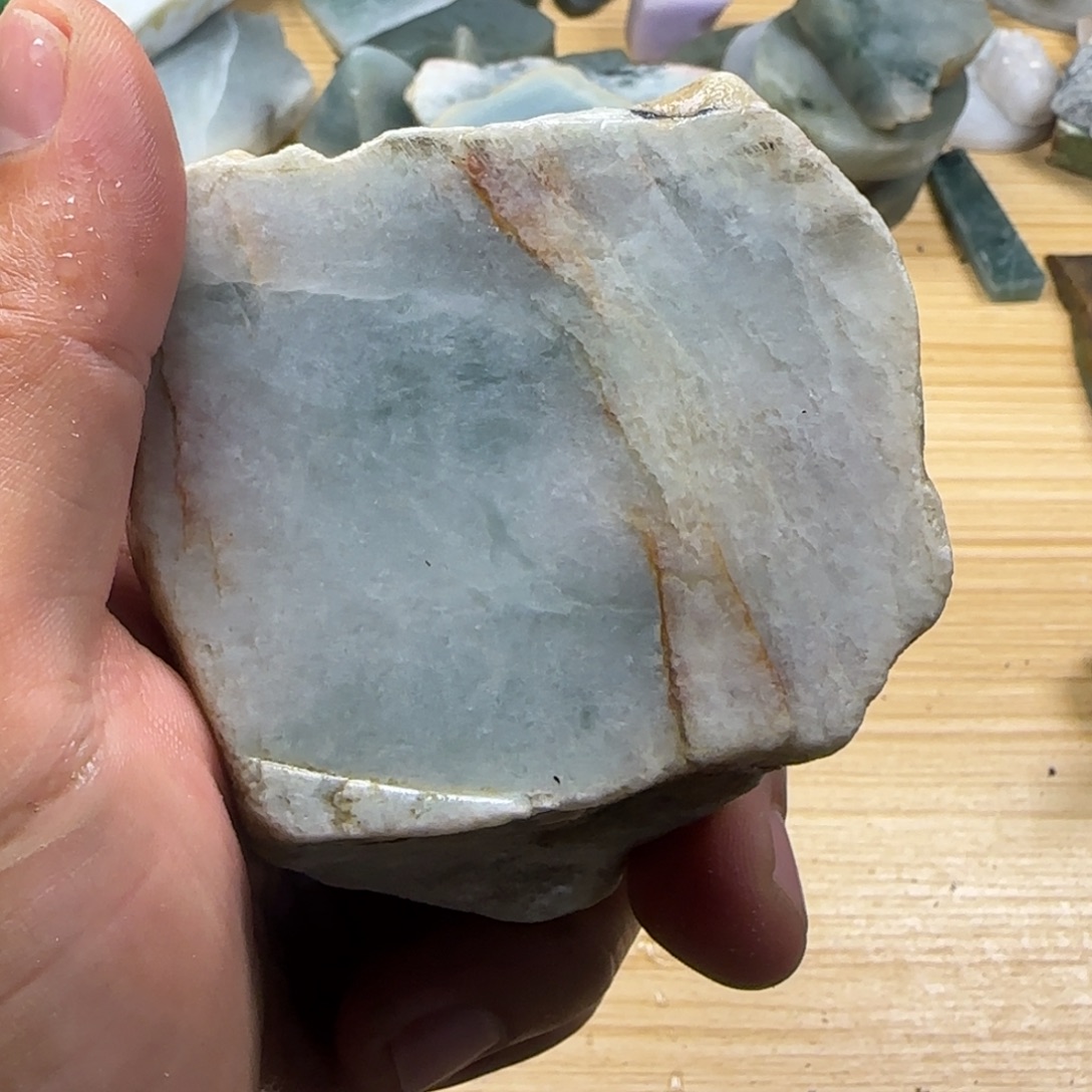 烟***尽翡翠裸石缅甸翡翠