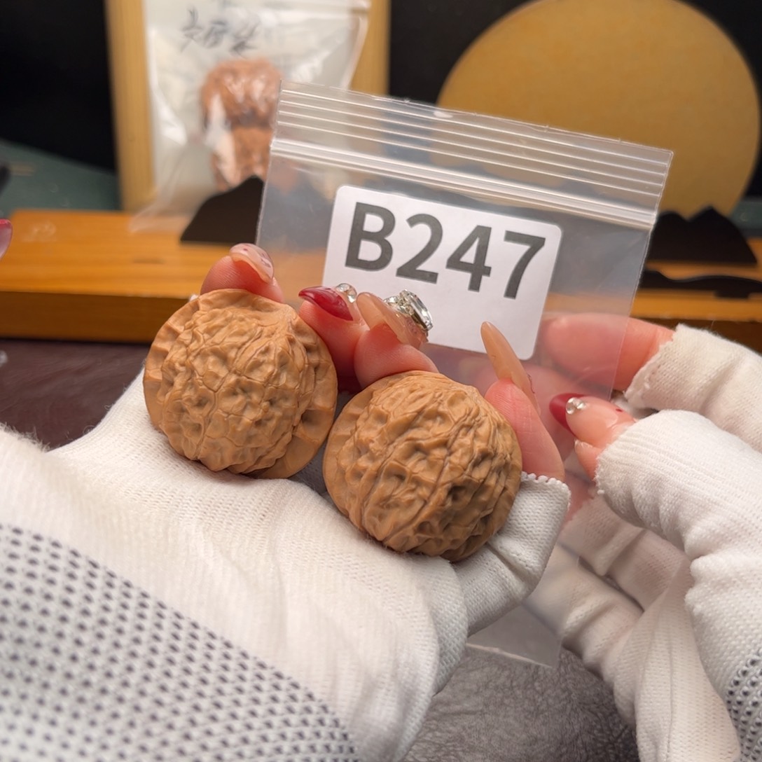 文玩核桃把件36石门元宝b 247