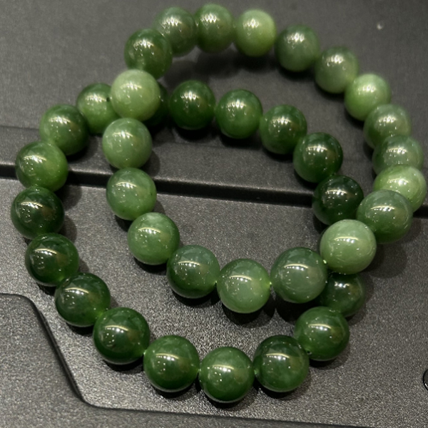 925银手链 S12462 新中式碧绿圆珠手串