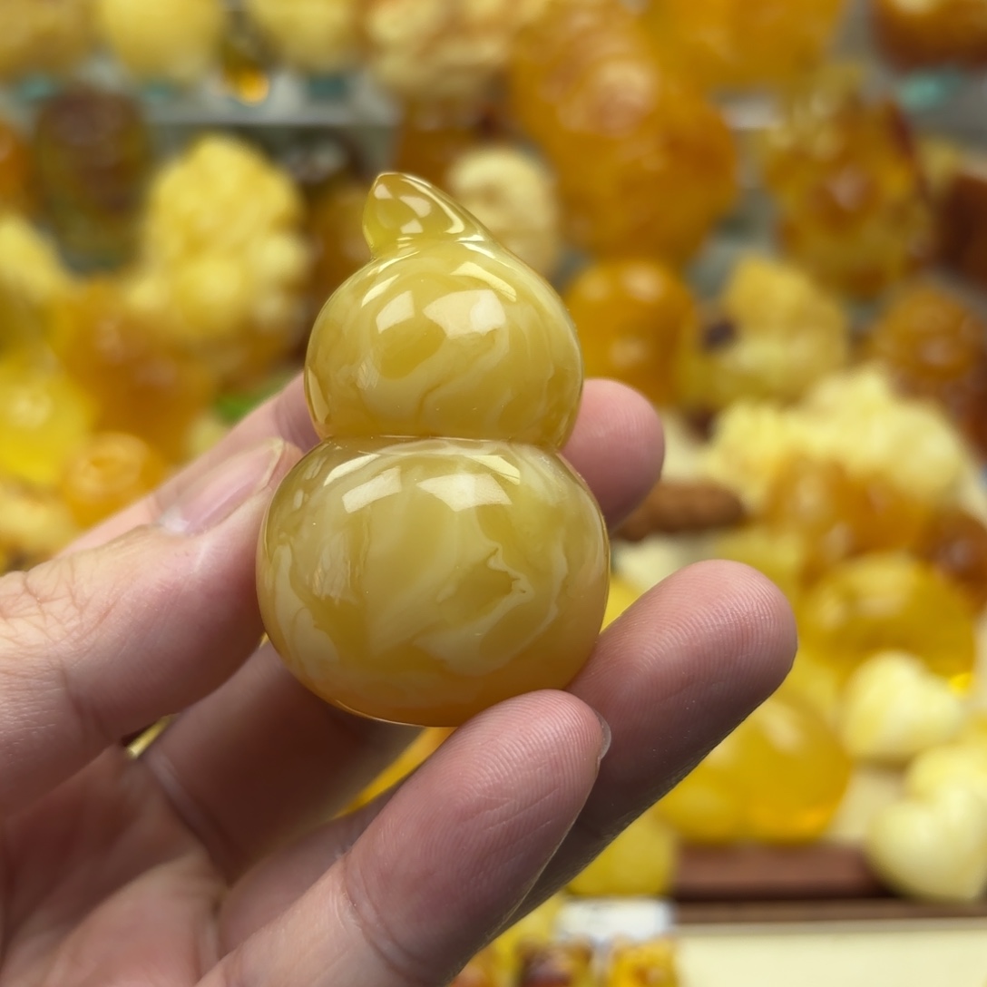 裸石蜜蜡未镶嵌俄料葫芦