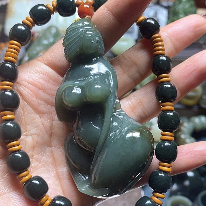 和田玉未镶嵌挂件