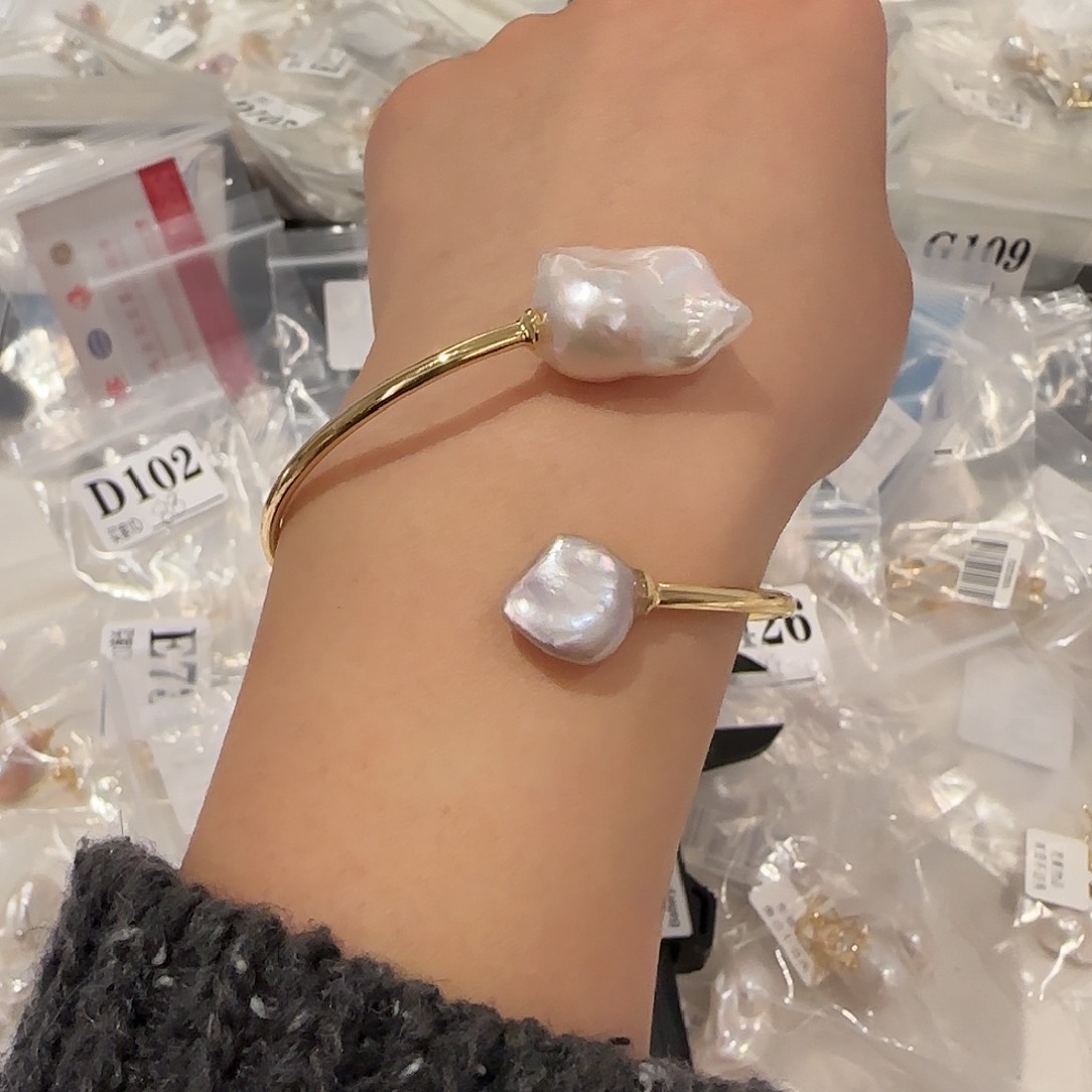 淡水珍珠手镯合金