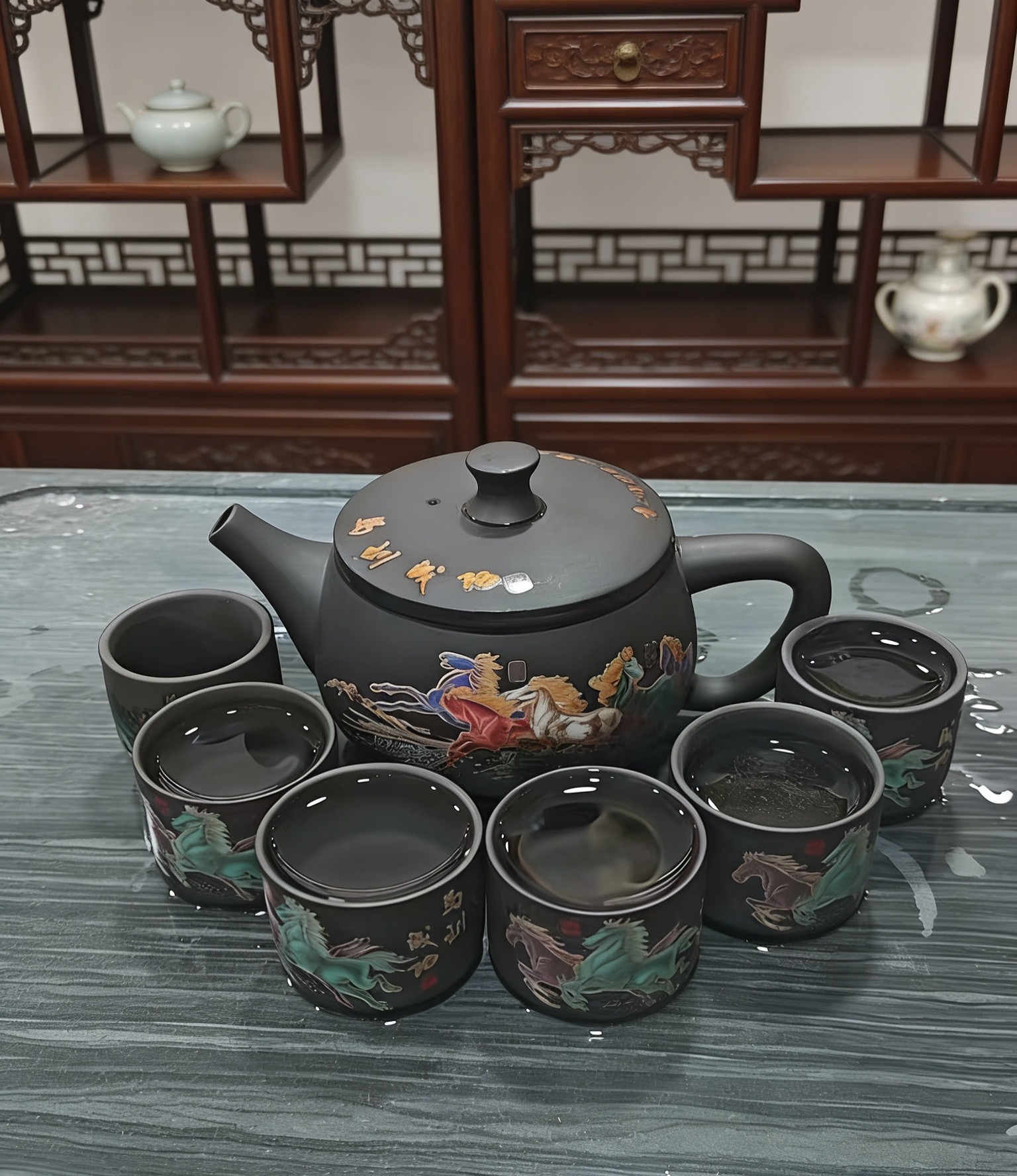 （蛋蛋专用）马到成功大汉瓦一壶六杯