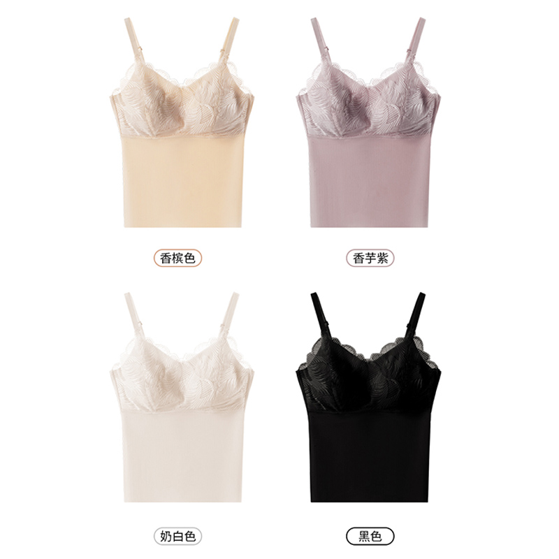 6028蕾丝吊带女性感美背设计透气舒适内搭抹胸打底修身蕾丝背心