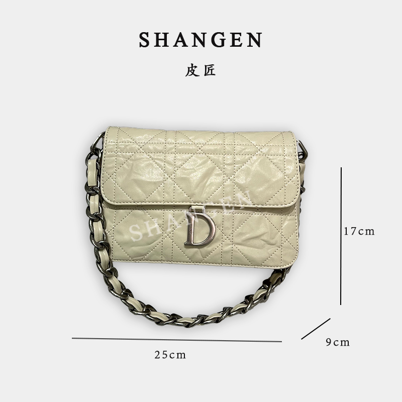 【尚恩CC】ZT-D7139-游牧白-轻奢时尚女士新款小香风单肩斜挎包