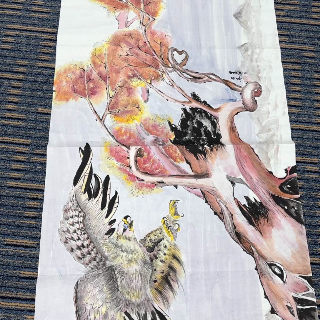 国画张芳华四尺童