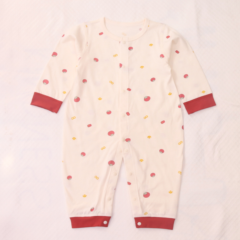 婴儿连体衣百百棉薄款长袖空调服男宝女宝哈衣爬服卡通新生儿衣服