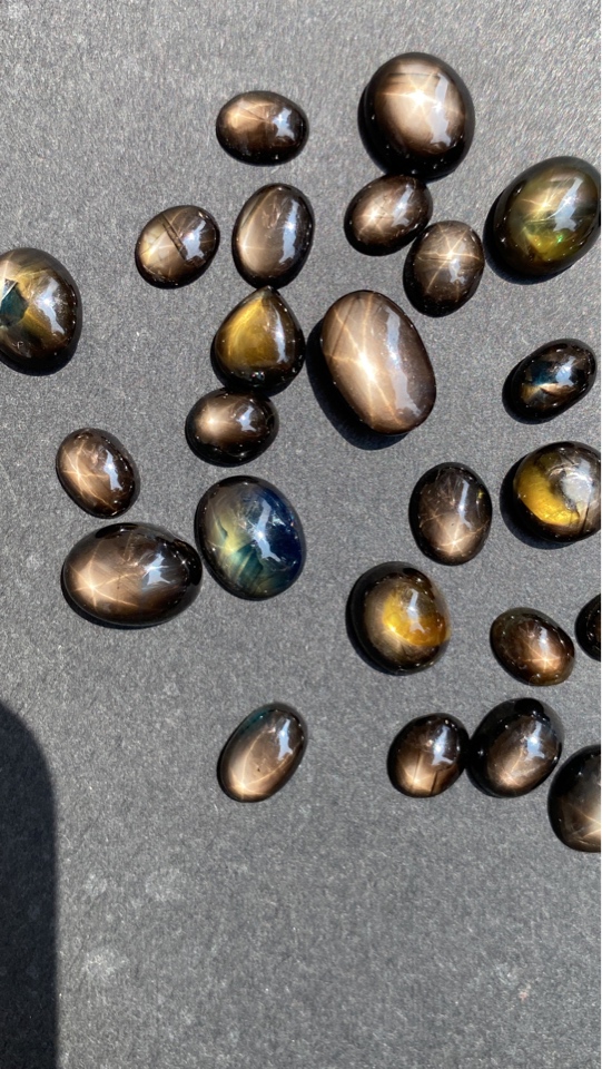 天然铜皮星光蓝宝石可选（价格不等）