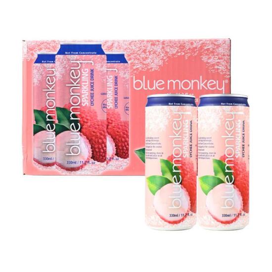 Blue Monkey 越南进口 荔枝果汁气泡饮料(碳酸饮料)330ml*16