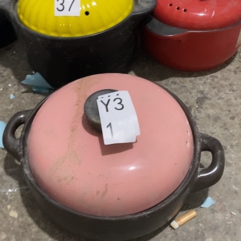 瓷一个砂锅粉色扁y31