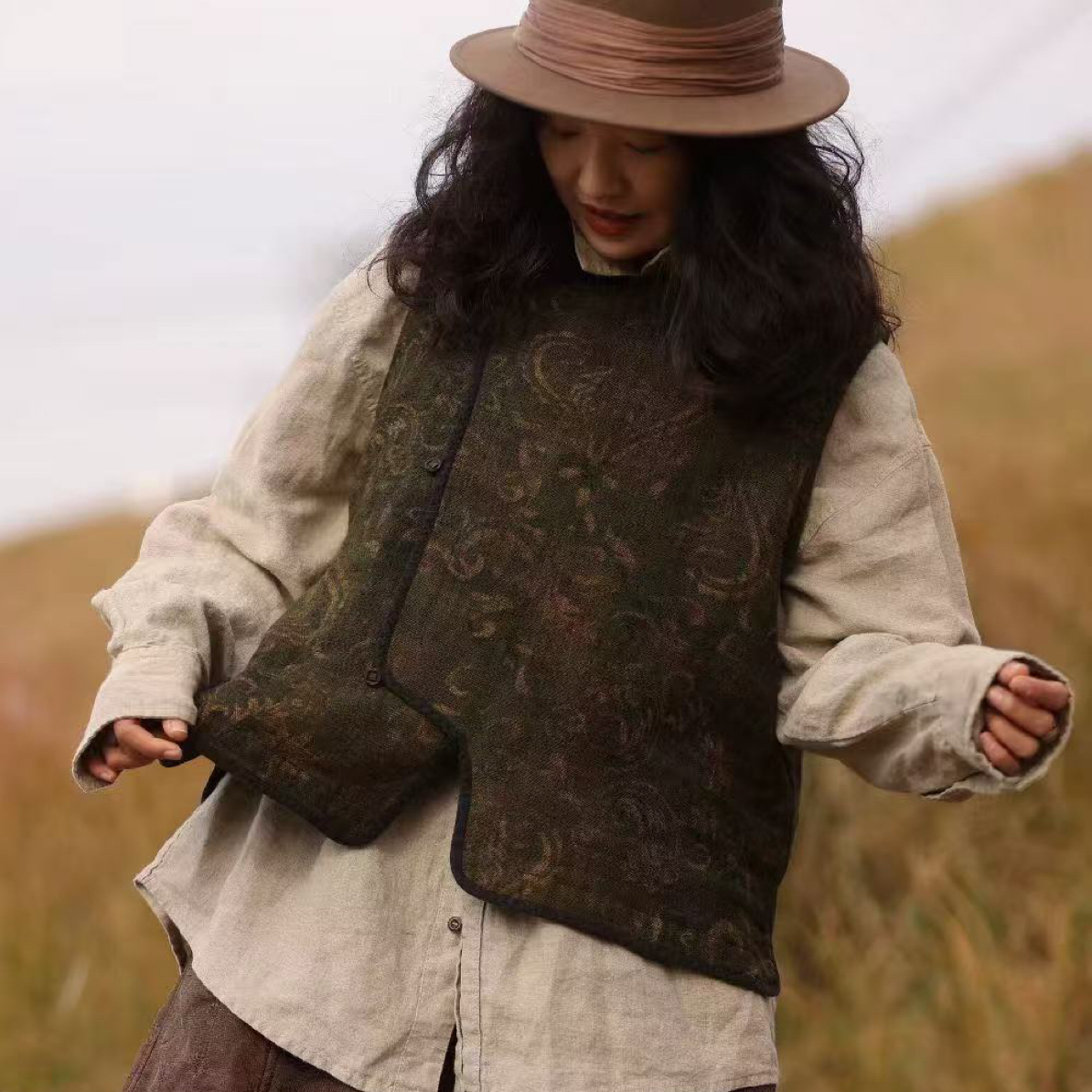 布忘初心分享 古蘭木GB4093 马甲 胸围124、衣长62