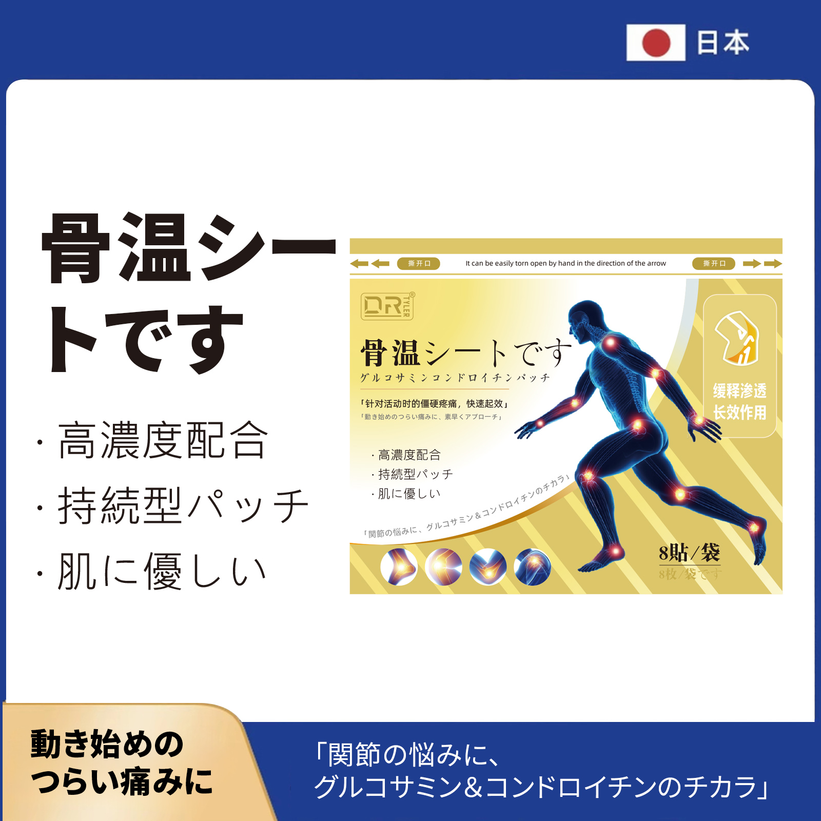 Dr.Tyler 压力刺激持久温护加强氨氨贴 