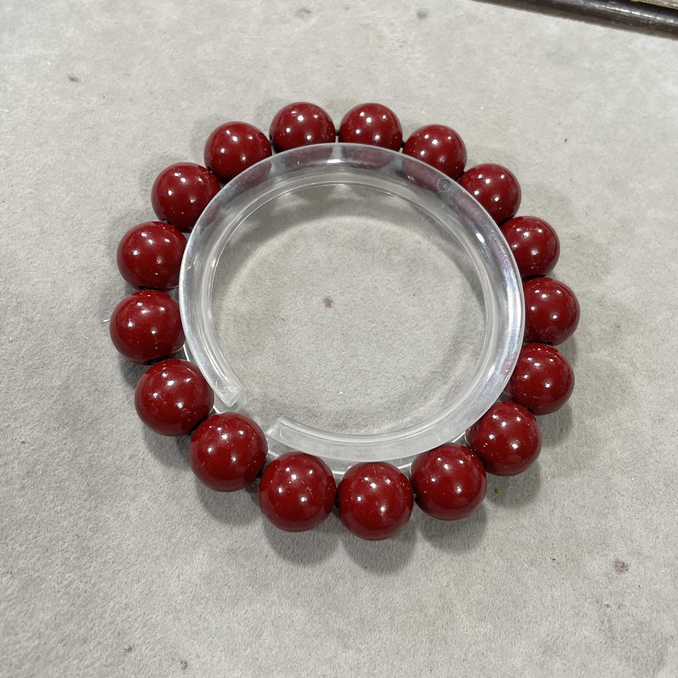 含辰砂工艺品C519辰砂卡1.2单圈手串（合成）