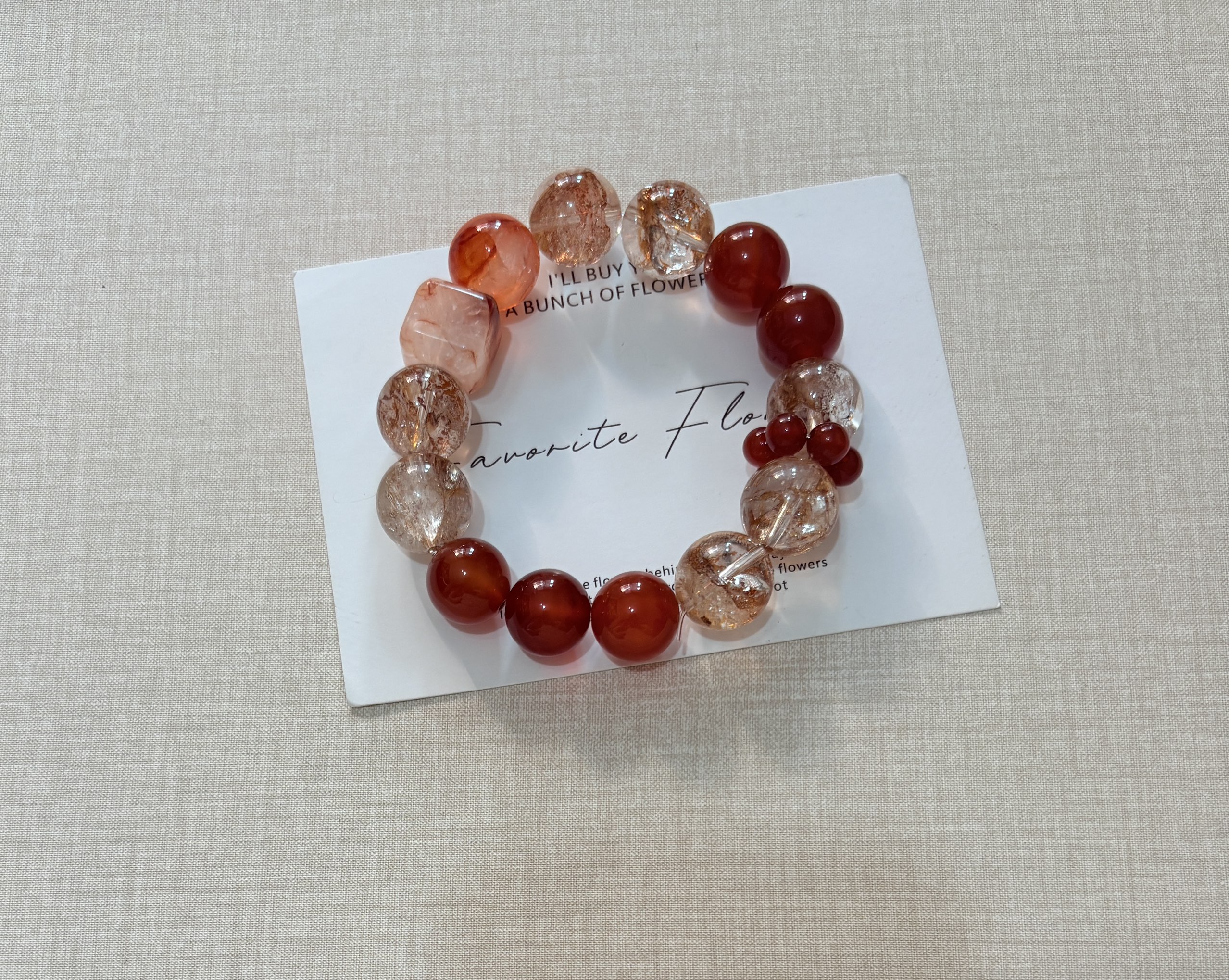 【鸿运当头】金箔锦鲤胶花手串设计