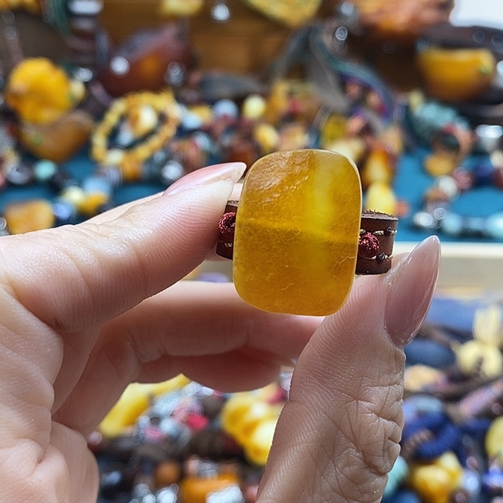 蜜蜡未镶嵌戒指戒指