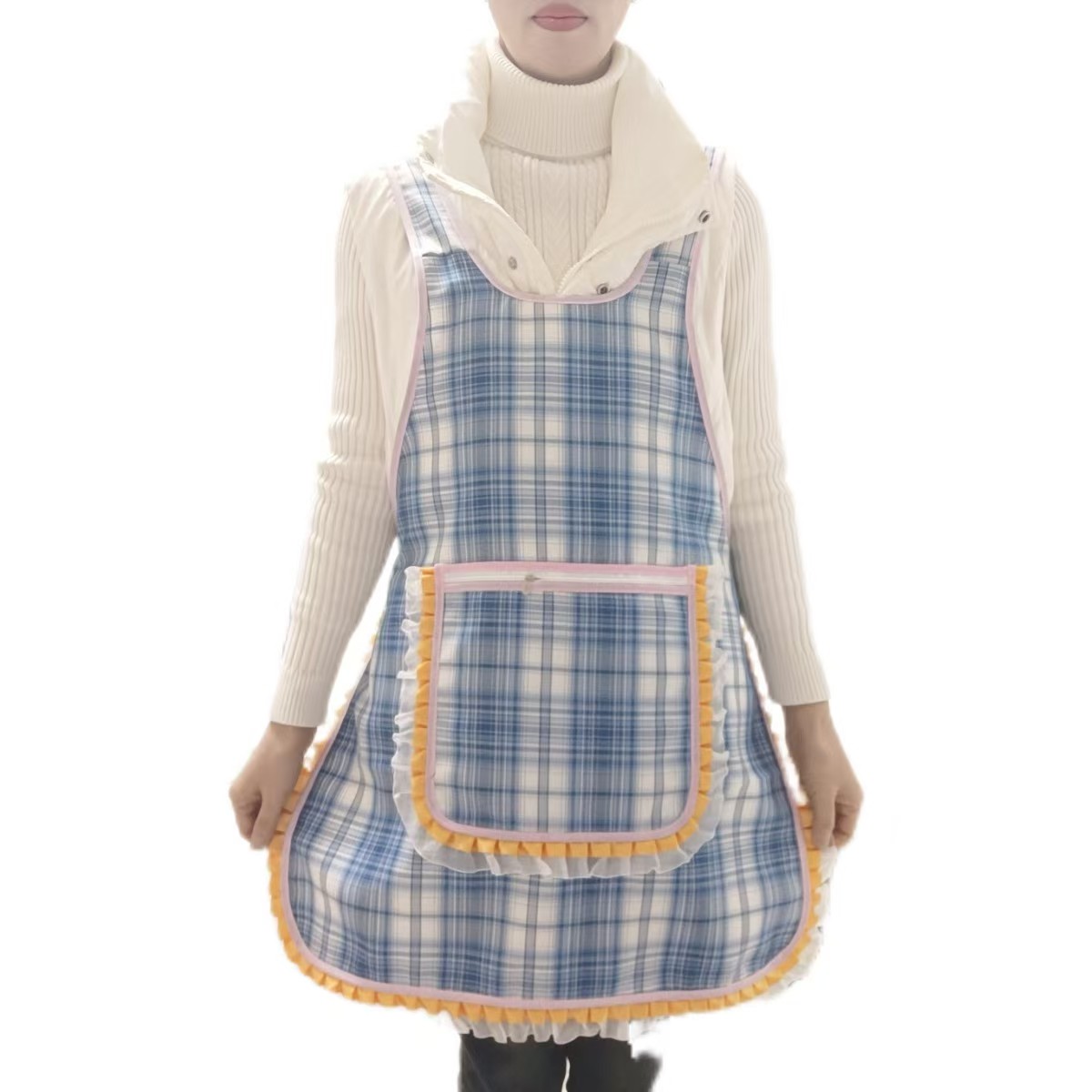 贵州工厂自产自销可爱围裙批发厨房无袖围腰成人家用做饭时尚背带