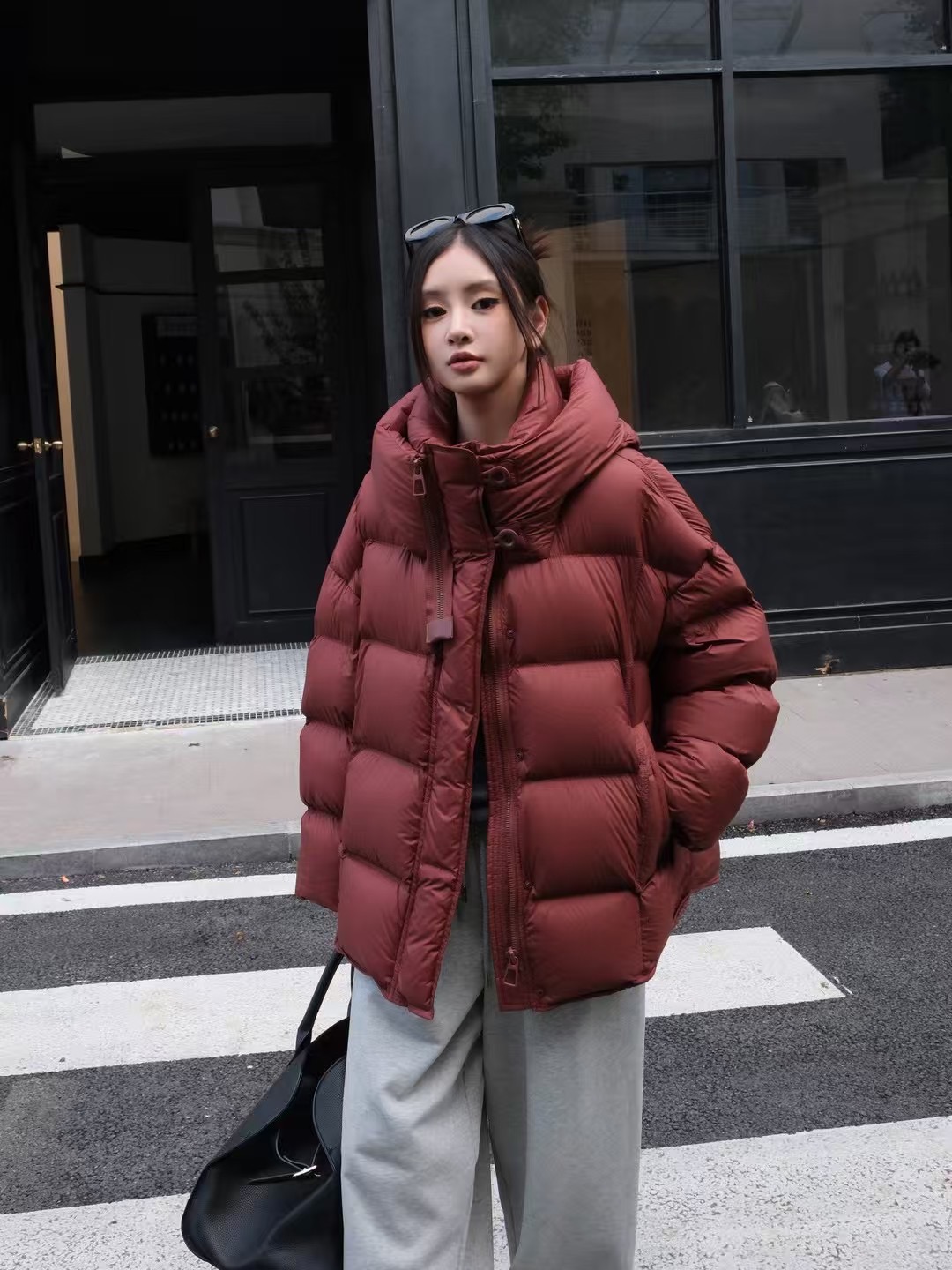 加厚中长龟背泡芙云朵90白鸭绒休闲羽绒服