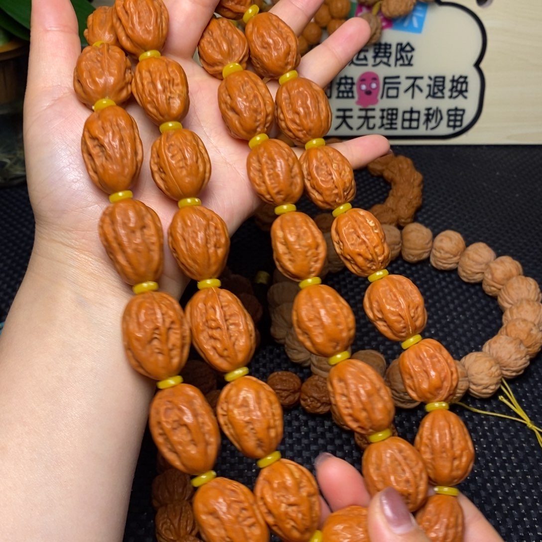文玩核桃手串22八棱大枣脖挂
