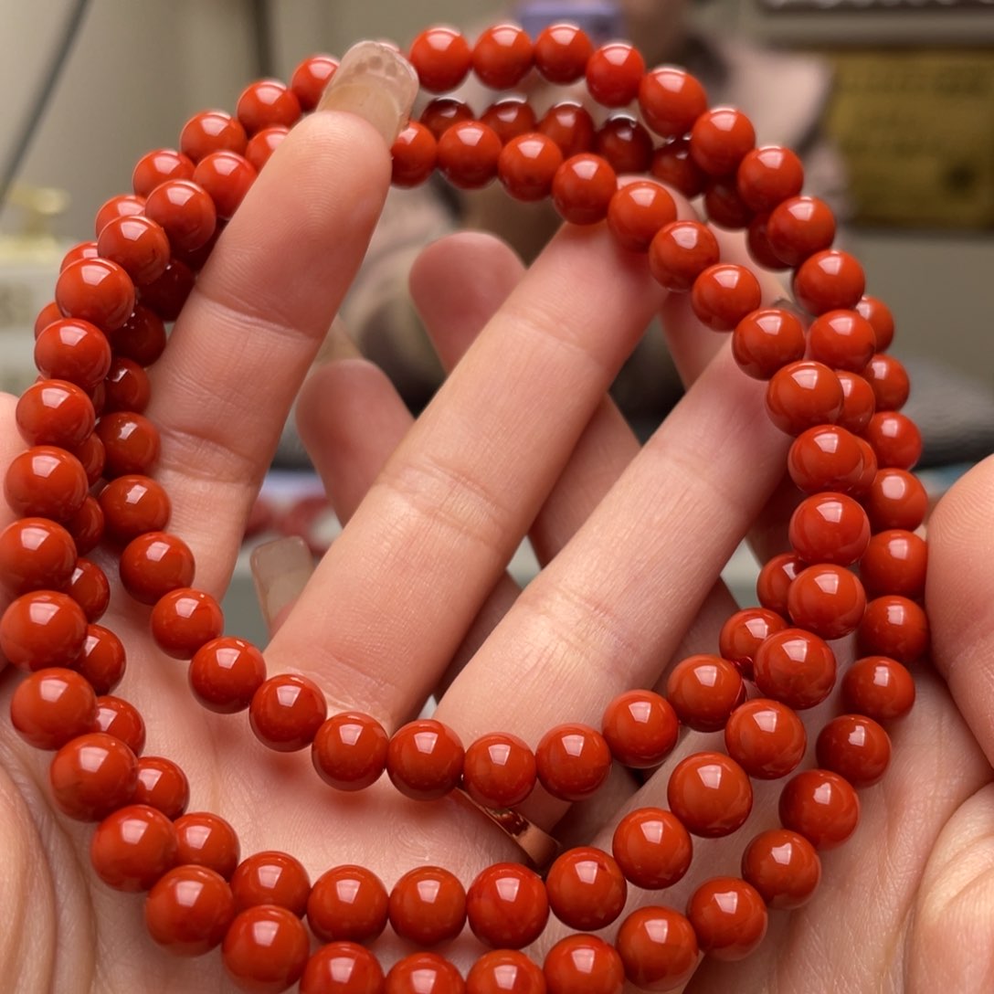 南红玛瑙手链未镶嵌