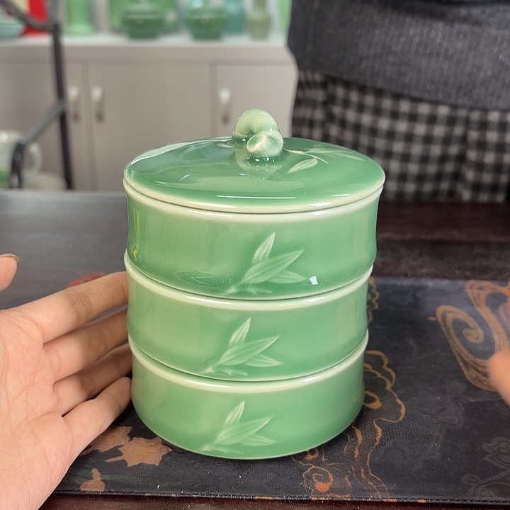 龙泉云间青瓷小米茶器