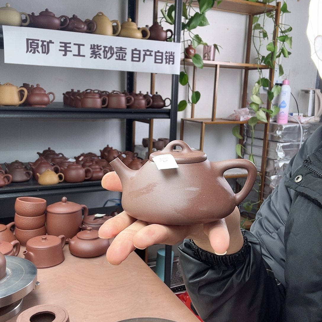 紫砂茶壶紫泥子冶石瓢