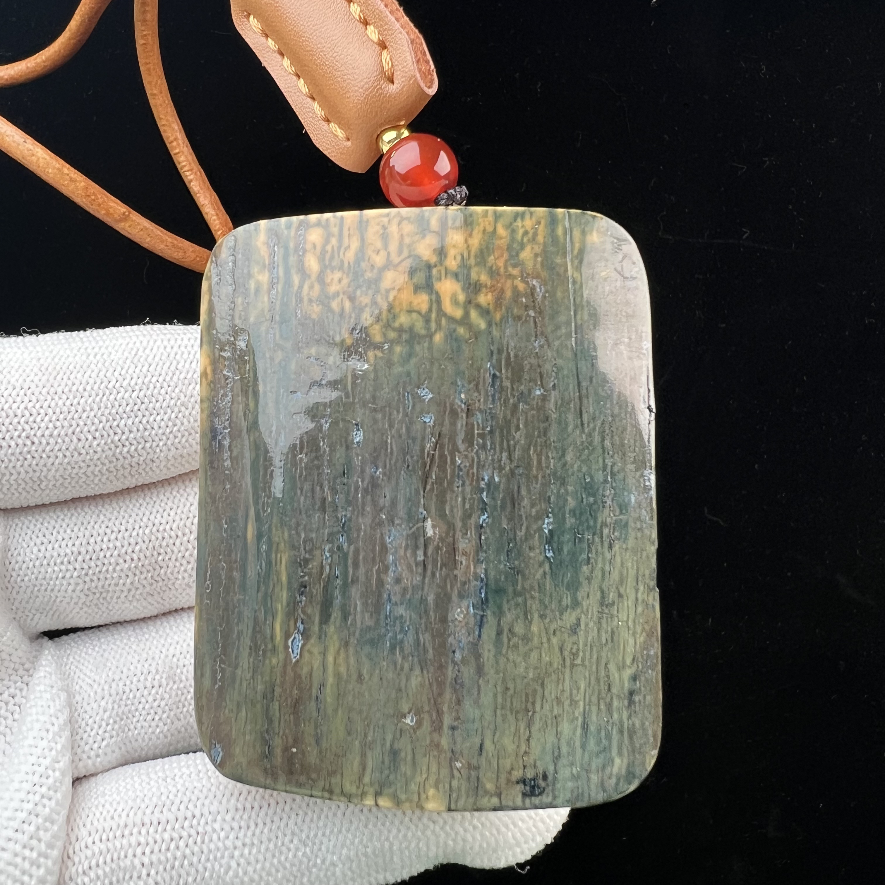 P7760天然猛犸牙 肥皂无事牌 46*57*29mm支持鉴定 假一罚四