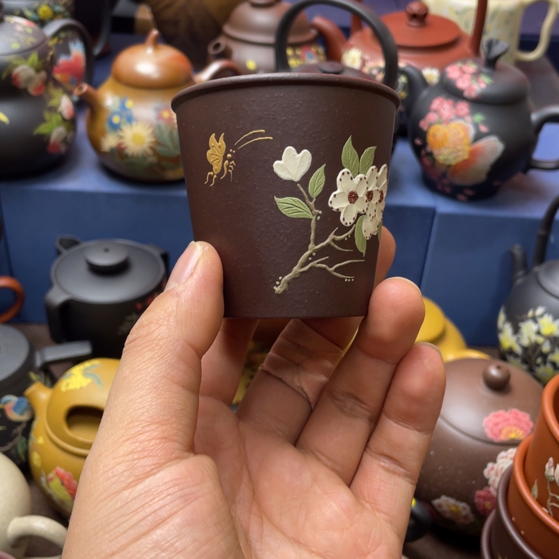 红泥茶杯紫砂主人杯100cc