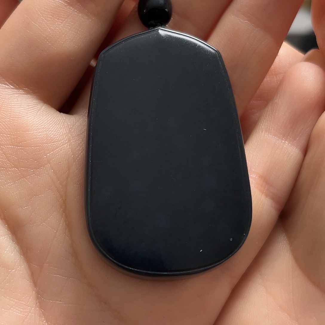 和田玉（墨玉）未镶嵌吊坠(不含链)35高羊脂细