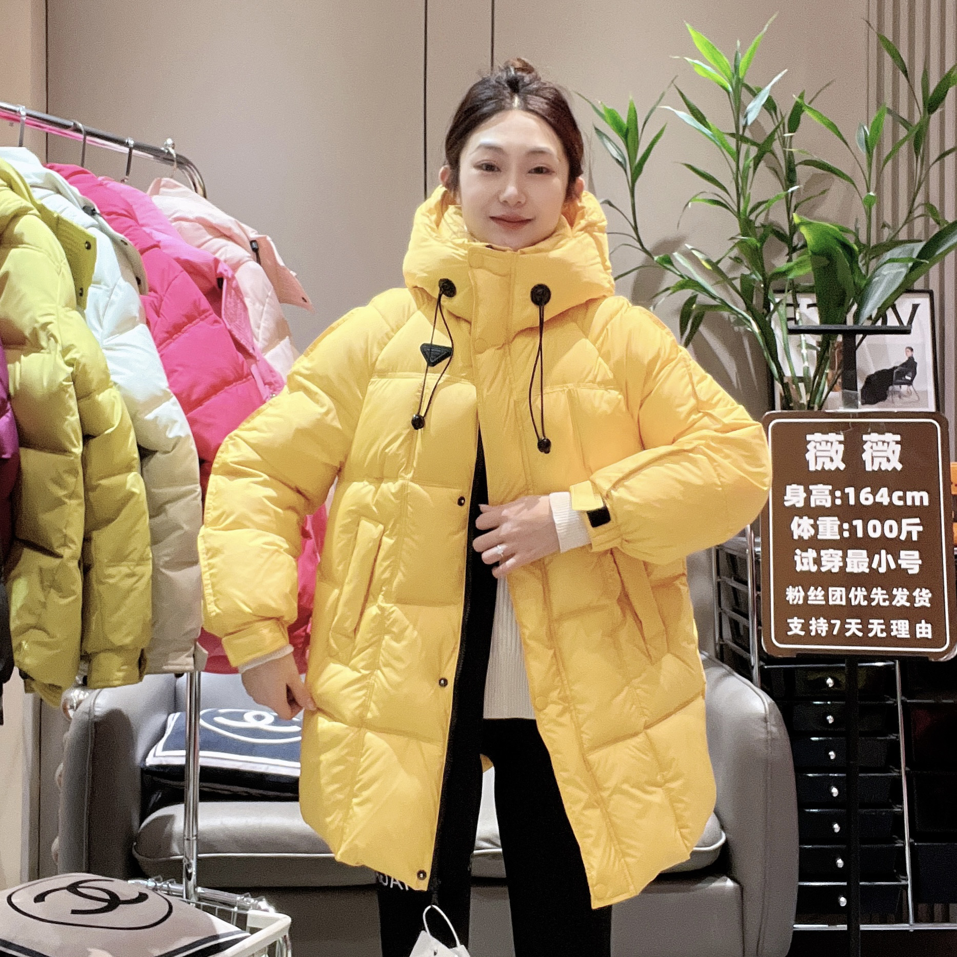 冬季中长款棉服女连帽加厚保暖外套韩版宽松时尚百搭棉袄新款2221