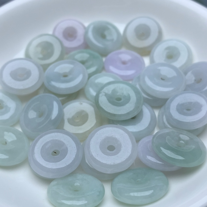 【闪购商品】翡翠手链未镶嵌卡15冰平安扣10个