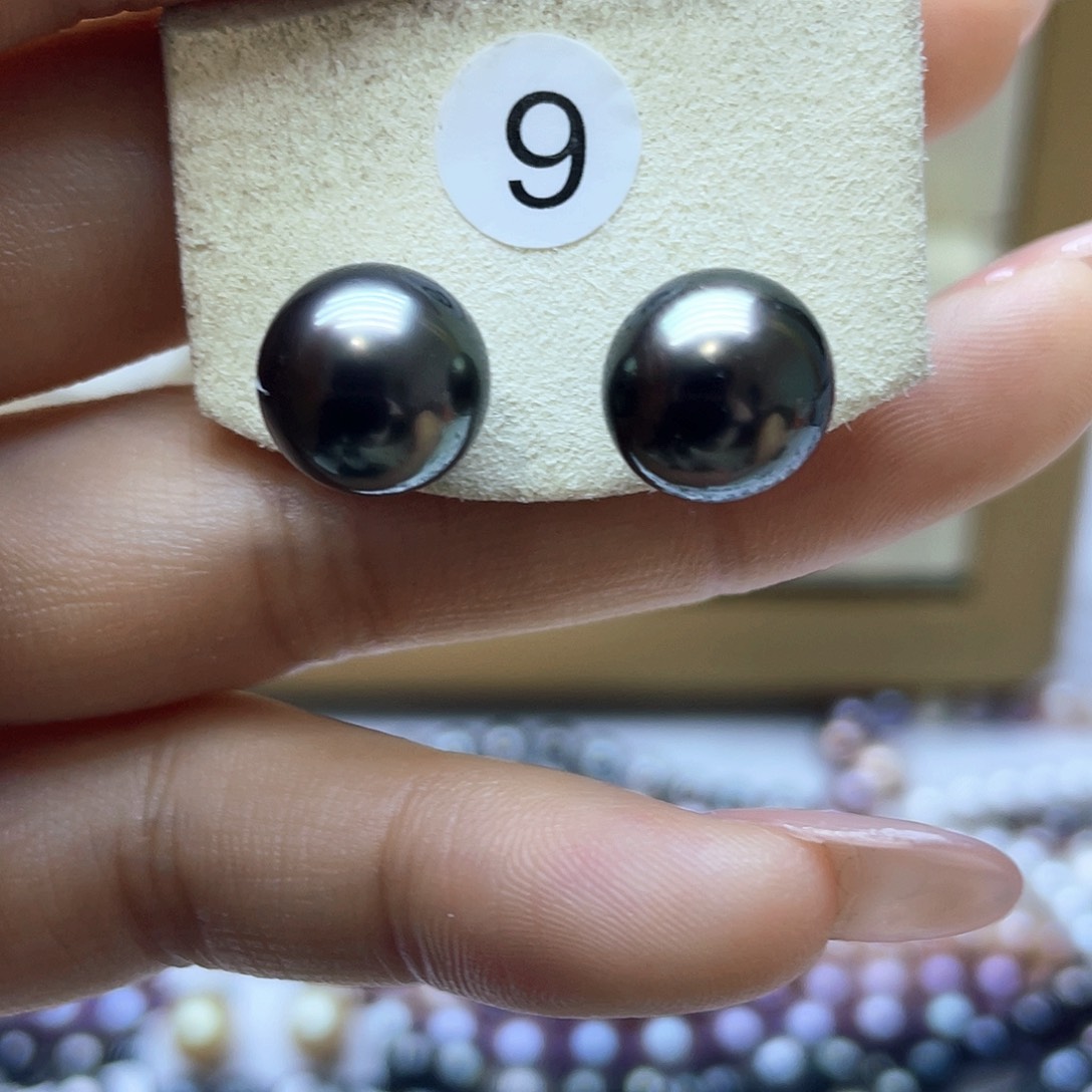 海水珍珠耳饰银S925镶嵌