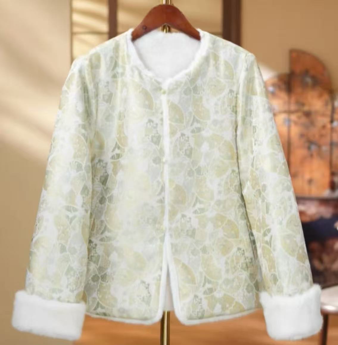 【花遮雨】2025新中式国风提花女士长袖外套