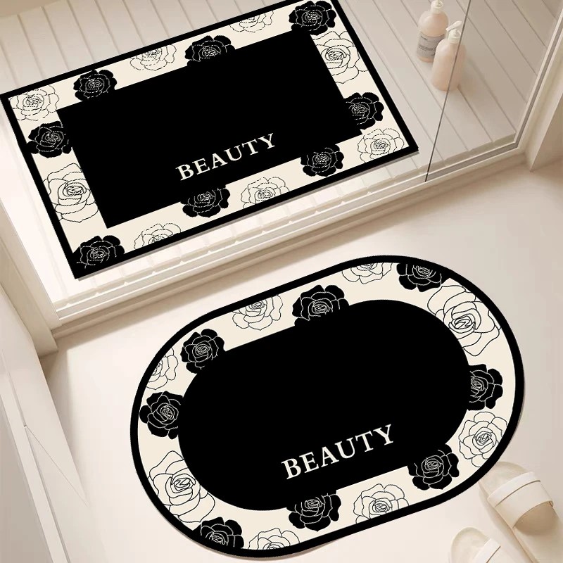 B048【40*60cm】硅藻泥入户门里门外垫喜庆玄关防滑免洗地毯地垫