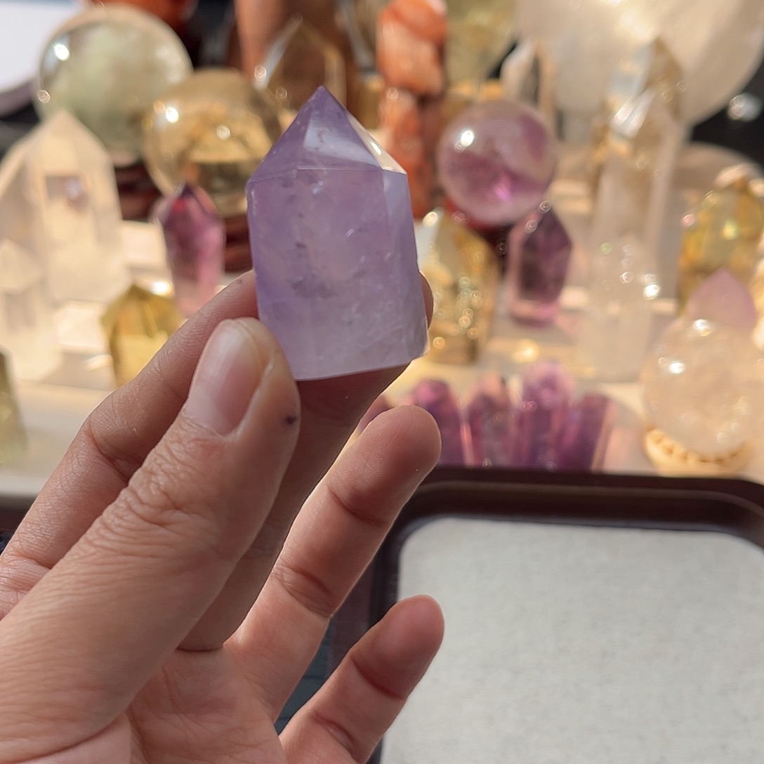 珠宝半成品未镶嵌水晶88玻利维亚紫水柱