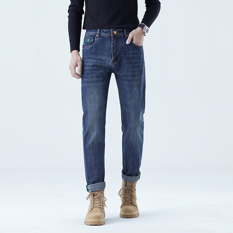 2025爆款轻奢高端品质秋冬弹力小直筒大牛男士牛仔裤