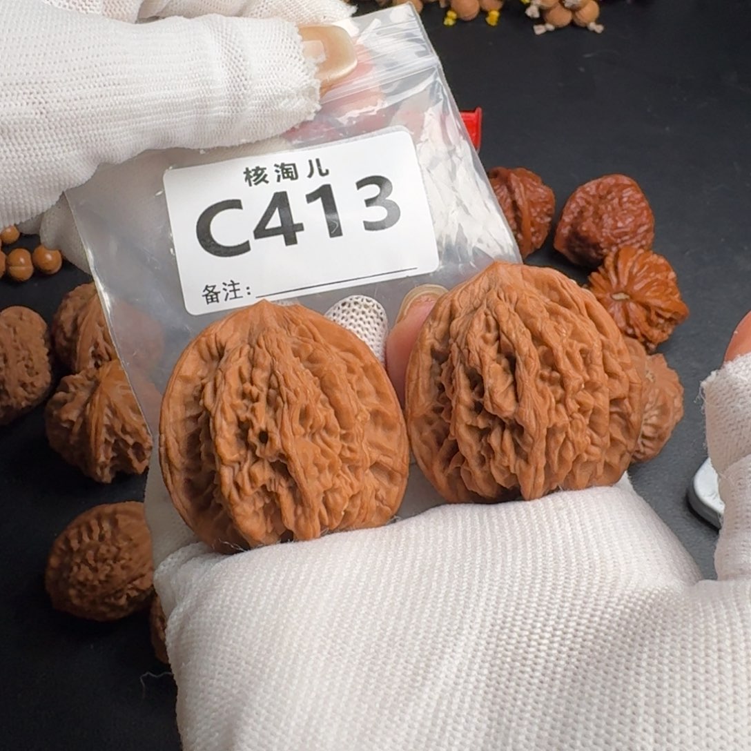 文玩核桃把件41虎头C413