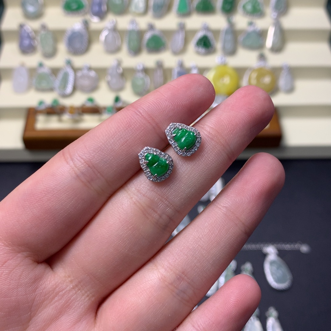 翡翠银S925镶嵌颈饰