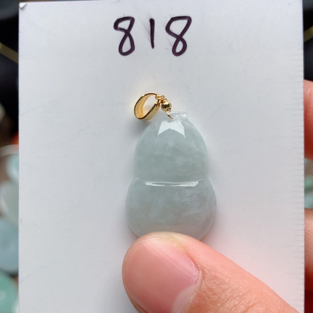 翡翠颈饰合金吊坠