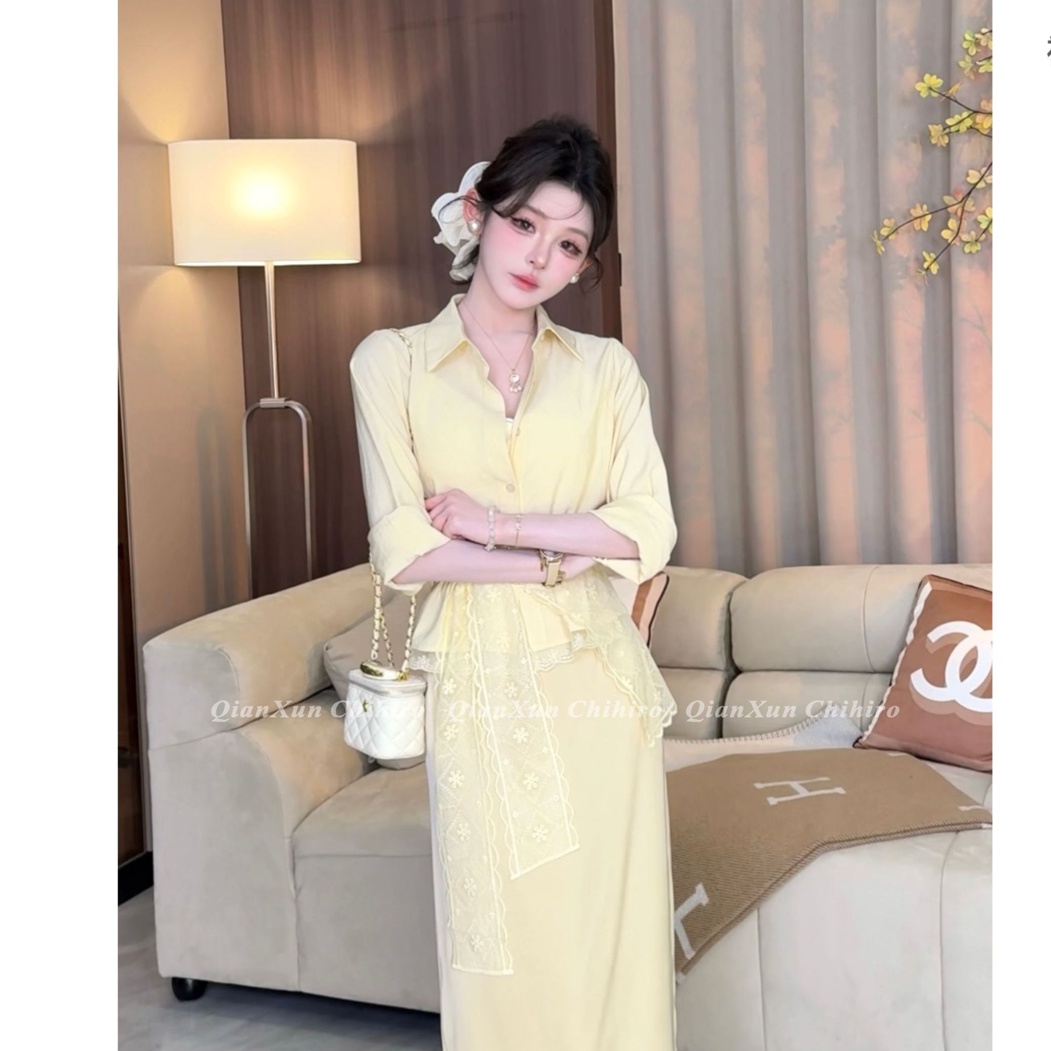 安淇儿●夏季百搭显瘦气质轻奢通勤减龄设计感半身裙C5BSQ7211A