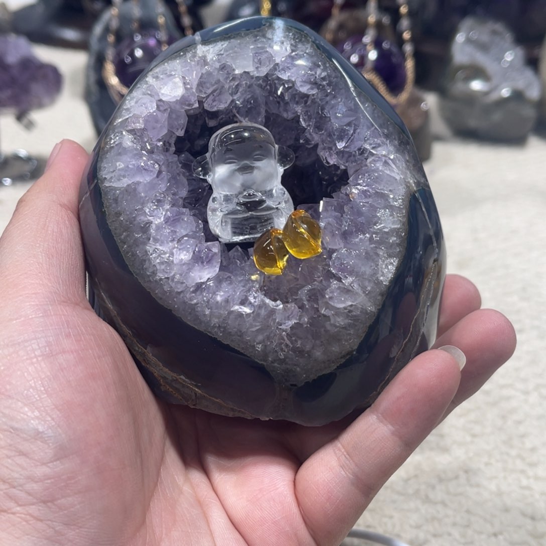 紫水晶小摆件未镶嵌紫晶