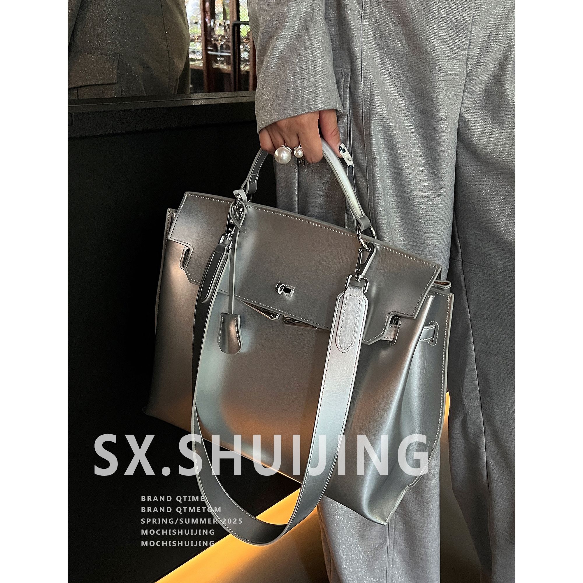 上玄水镜& 品牌设计师女装 时尚复古质感百搭潮流包包 B25100049