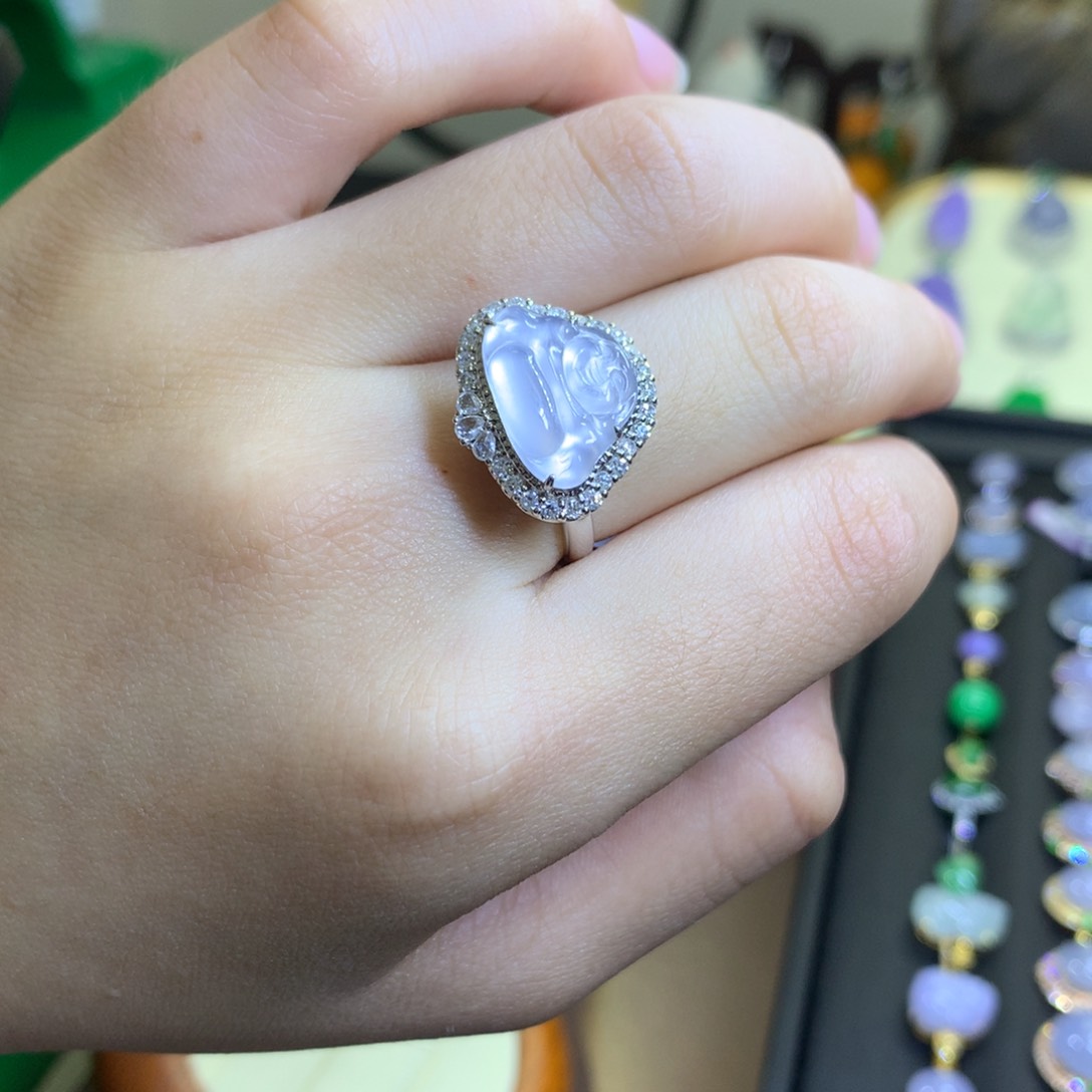 翡翠颈饰18K金镶嵌翡翠（两用款）