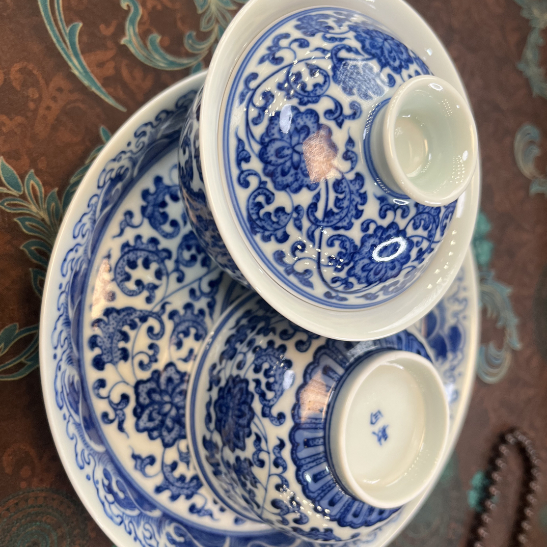 盖碗功夫茶具家用防烫泡茶器