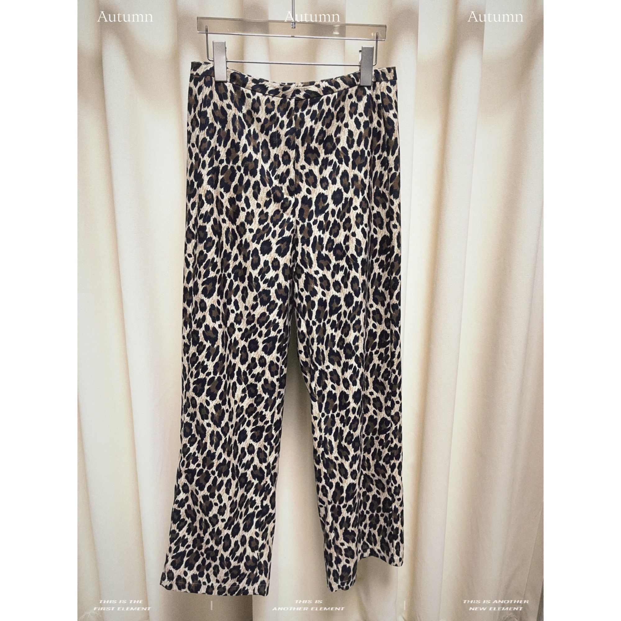 K-048  豹纹时装直筒裤